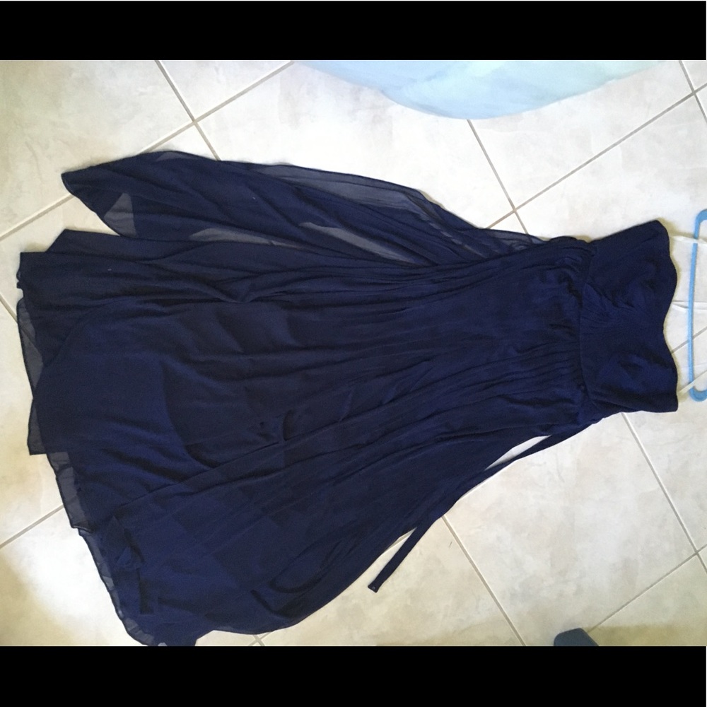 David’s Bridal blue convertible dress, size 12